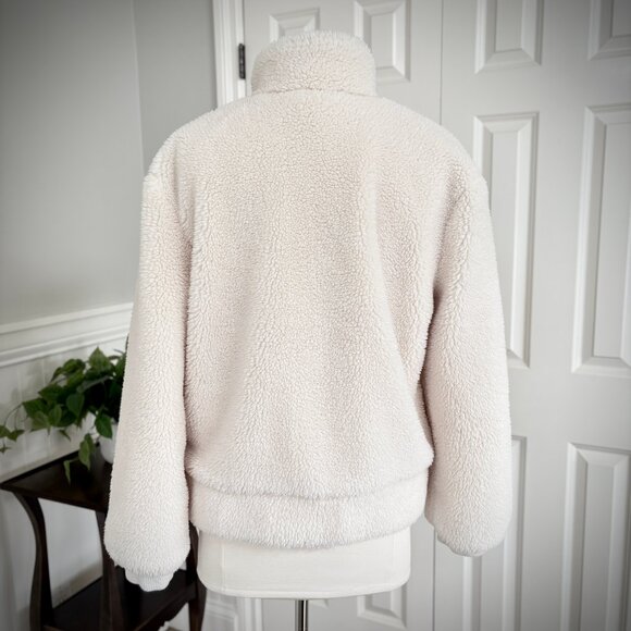 Universal Thread Sherpa Bomber Jacket in Ivory, Size Small - Picture 6 of 14